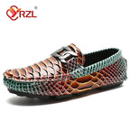 YRZL Herren Loafer aus PU-Leder – Komfortable Mokassins, Handgefertigte Driving Shoes in Übergrößen bis 48