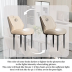 2er Set Hochwertige Esszimmerstühle aus Kunstleder – Moderne, Armlehnenlose Designer-Stühle für Küche, Wohnzimmer & Restaurant