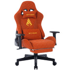 SYMINO Vintage Gaming Chair aus PU-Leder – Ergonomischer Drehstuhl mit Armlehnen & Rollen für Büro, Homeoffice & Gaming