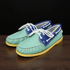 Klassische Herren Bootsschuhe aus echtem Leder – Handgefertigte Mokassins &amp; Casual Loafer mit rutschfester Gummisohle 