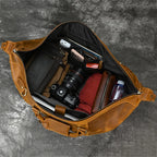 Luufan Crazy Horse Bolsas de cuero para hombres – Große Vintage Travel Duffel aus echtem Rindsleder mit Schultergurt