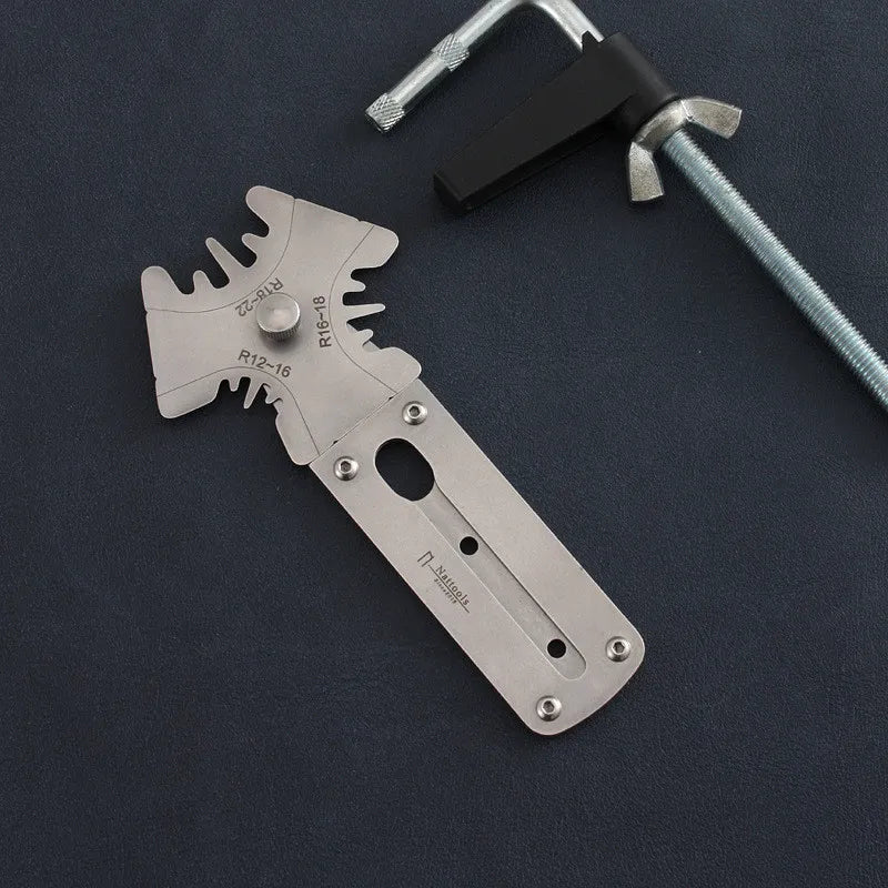 Handgemachtes Leder Werkzeugset für Reißverschluss-Montage – Edelstahl Tool für präzise Zipper-Ecken | DIY Starter Set