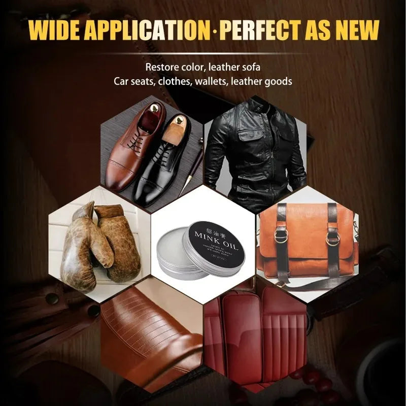 100g Lederpflege &amp; Leder Reparatur Creme mit Minköl – Intensive Lederaufbereitung für Auto, Sofa &amp; Möbel 