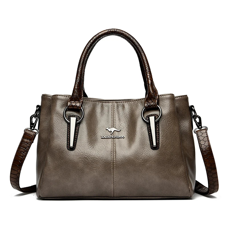 VANDERWAH Luxus Damen Handtasche – Große Kapazität Soft-Leder Tote & Crossbody Bag 2024