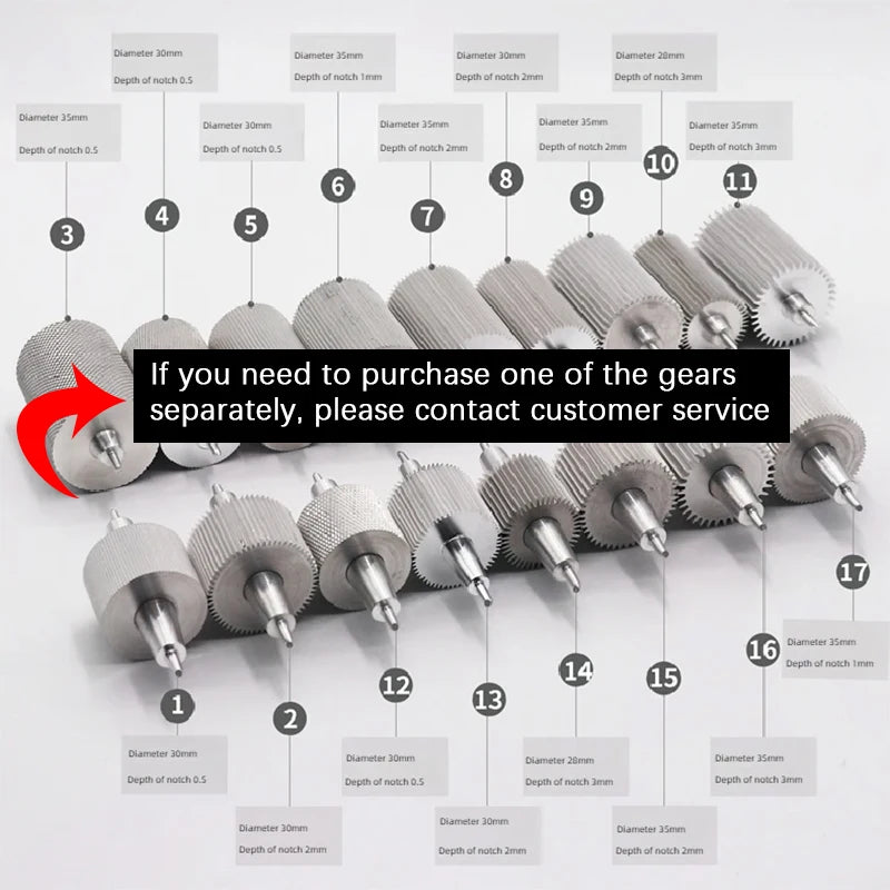 Quadratisches Lederkanten-Farbroller Set - Profi Oil Edge Box Werkzeug mit Zahnrädern für saubere Lederkanten (Rosé-Rot) 