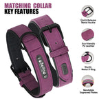 Hochwertiges personalisiertes Hundehalsband-Set aus PU-Leder – Gravur, Komfort & maximale Sicherheit