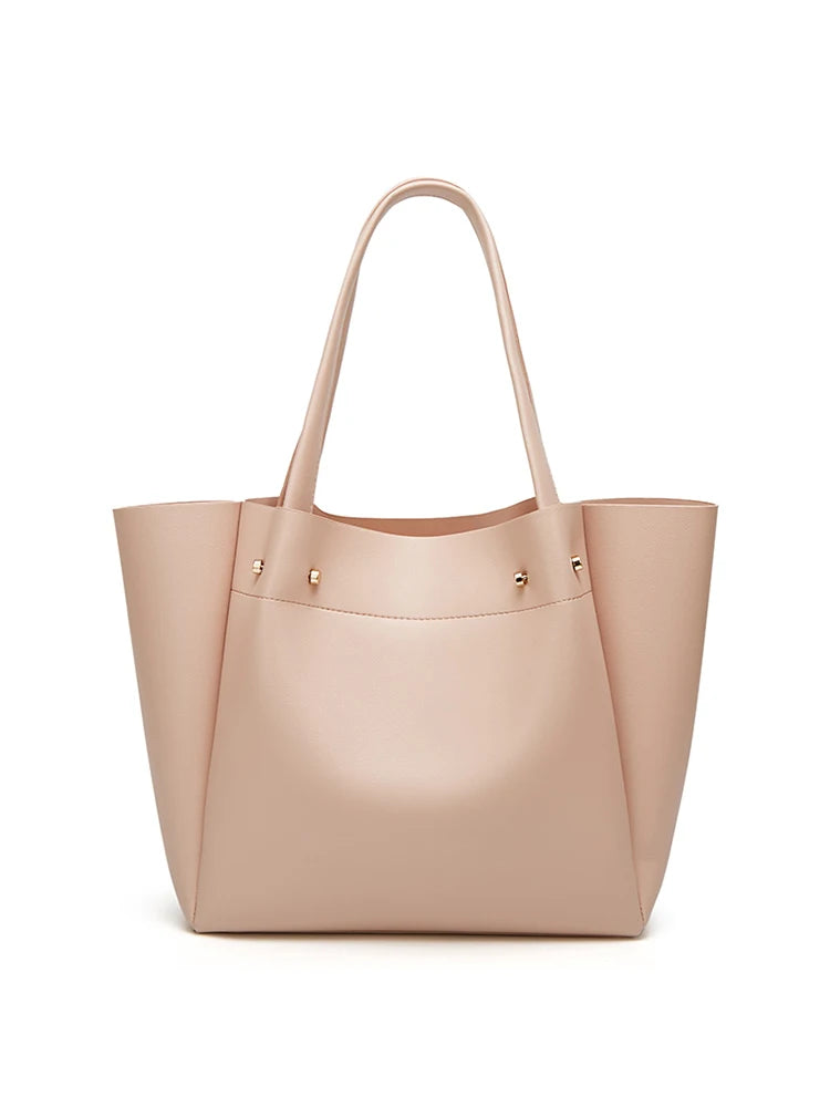 Große Damen Pleated Tote Bag 2024 – PU-Leder Schultertasche mit Falten-Design, tragbare Handtasche für Alltag & Shopping