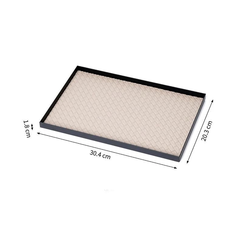 Moderne Leder-Metall Ablageschale im Light-Luxury Stil – Elegantes Schmuck- &amp; Schlüsseltray für Flur, Wohnzimmer &amp; Büro 