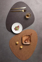 Tabletex Kunstleder Tischsets (4er Set) – Unregelmäßige, wasserdichte & ölbeständige Platzmatten für Küche, Bistro, Bar & Esstisch