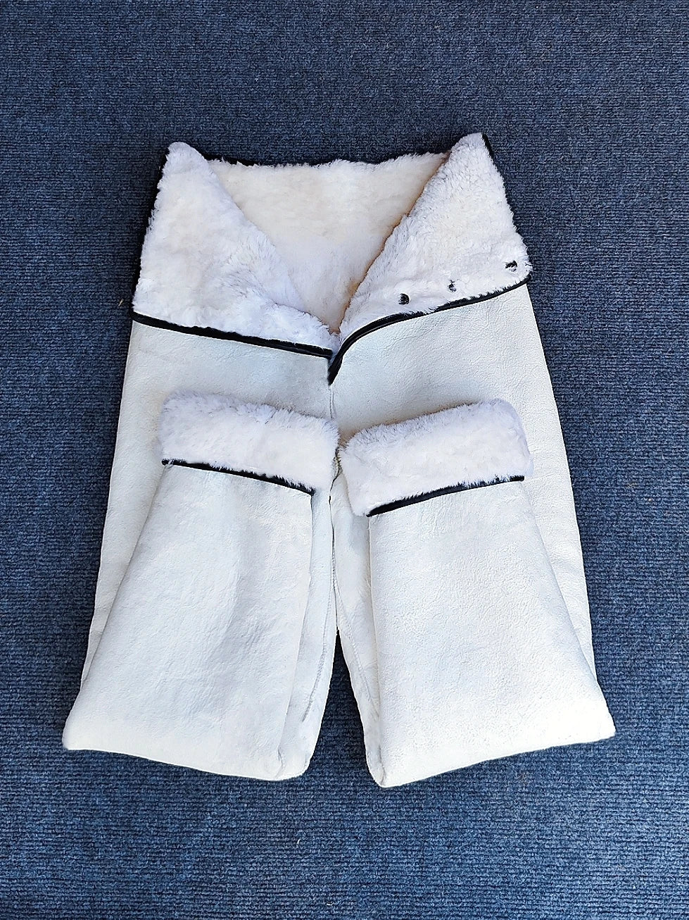 Herren Schaffell-Lederhose 2025 mit hohem Bund – Warme Echtlederhose aus Lammleder, winterfeste Casual Lederhose