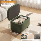 Multifunktionaler Leder Sitzhocker mit Stauraum – Moderner Organizer Ottoman für Wohnzimmer, Flur & Schlafzimmer