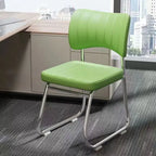 Moderne Konferenzstühle ohne Armlehnen – 5er Set ergonomische Bürostühle aus Kunstleder mit Lendenstütze für Meetingraum & Home Office