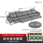 Modernes italienisches Leder Sofa mit Stauraum & elektrischer Funktion – Platzsparendes Kombinationssofa für kleine Wohnungen, elektrisch verstellbar