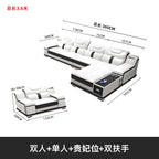 Modernes Luxus Ecksofa en Leder – Canapé multifonctionnel en forme de L, canapé d'immersion design minimaliste pour femmes de style