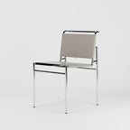 Nordischer Design-Esszimmerstuhl aus braunem Lederlook & Edelstahl – Moderner Luxus-Dining Chair für Küche & Esszimmer