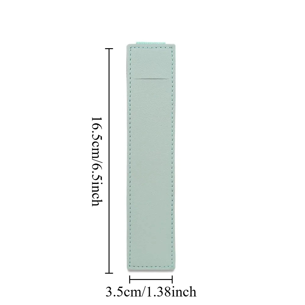 Étui à stylos en cuir PU avec bande élastique – Étui à stylos Schlankes pour journaux, écoles, bureaux et réunions 
