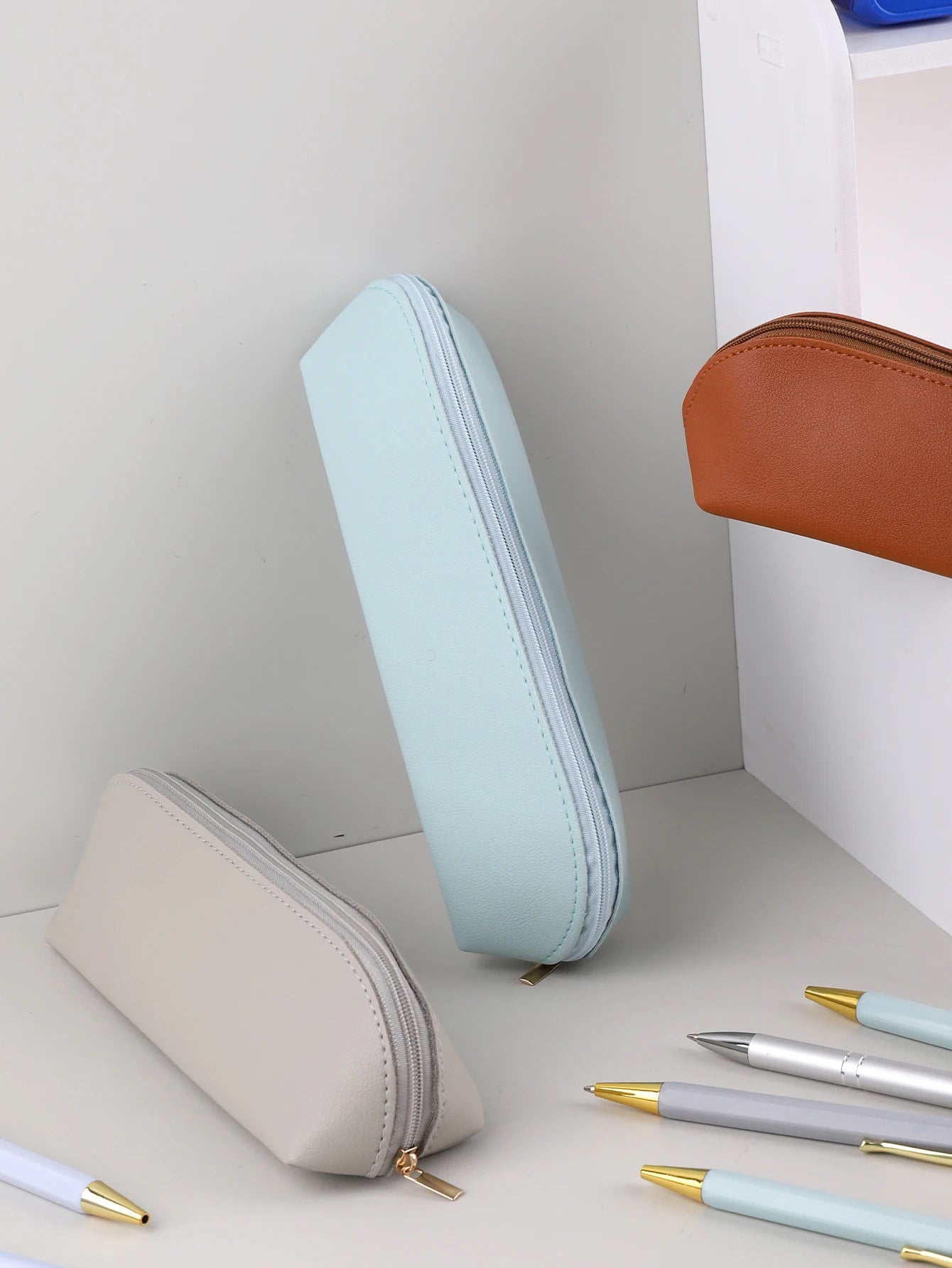 PU Cuir Stifteetui – Étui à crayons élégant pour école et bureau | Praktische Stiftetasche als Geschenkidee