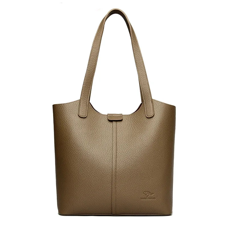 VANDERWAH Luxus PU-Leder Schultertasche – Weiche Casual Tote Bag für Damen, Elegante Handtasche für Alltag & Pendeln