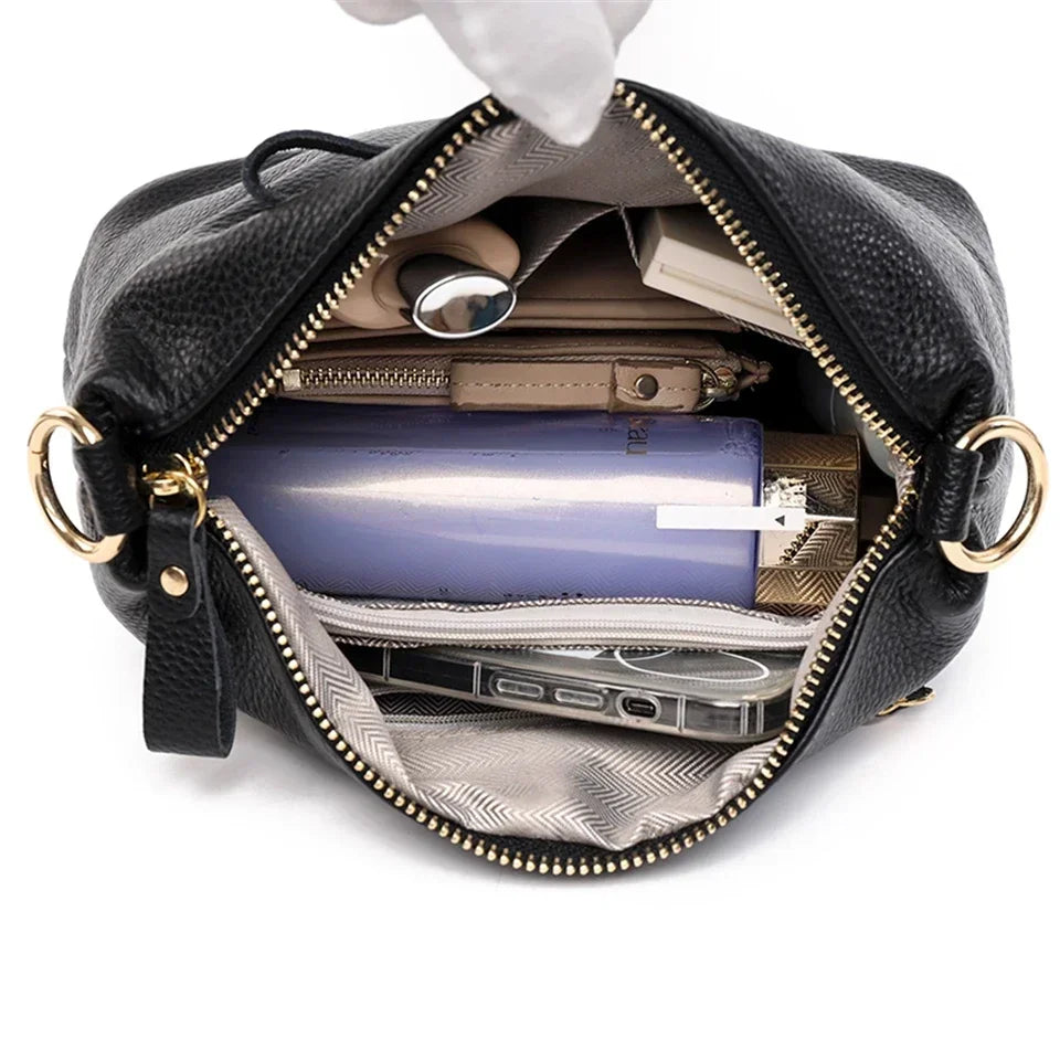 Luxuriöse Damen Tote Bag aus weichem Leder – Hochwertige Schulter- & Crossbody-Tasche 2024, elegante Messenger Handtasche für Alltag & Business