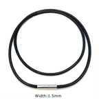Wasserfeste geflochtene Lederkette 40–65 cm – Gewachste Lederkordel mit Edelstahl-Karabiner für Damen &amp; Herren (1–3 mm)