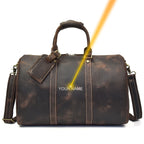 Newsbirds 60 cm Vintage Leder Reisetasche für Herren – Große Weekender Bag aus echtem Rindsleder für 3-Tage-Businessreisen