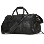 Vintage Reisetasche aus echtem Leder 52 cm - Große Crazy Horse Cowhide Travel Duffle mit Schultergurt, hochwertige Wochenendtasche für Herren 