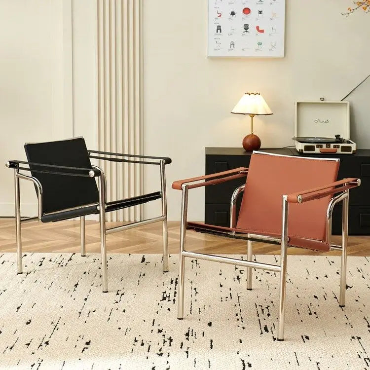 Chaise longue minimaliste au design d'art – Meuble de détente basculant moderne avec meubles en bois pour salon et appartement