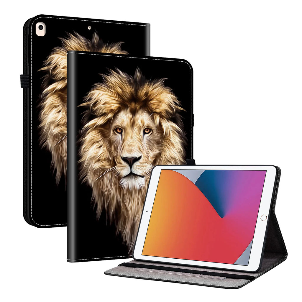 Funda de cuero premium para iPad Air 11 y 13 (2025), iPad Pro 11 y 13 (2024/2025), iPad 10.9 (2022), iPad 5.–8. Generación y iPad mini – Stoßfeste Schutzhülle aus PU-Leder