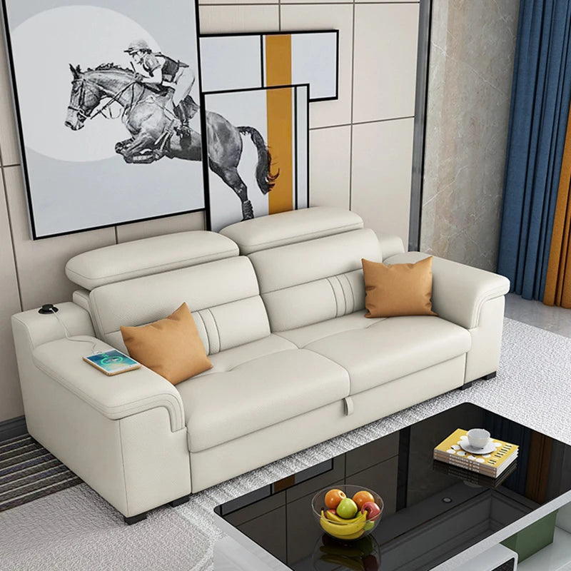 Modernes Designer Leder Ecksofa – Europäisches Luxus Lounge Sofa für Apartments, stilvolle Wohnräume & Gaming-Bereiche