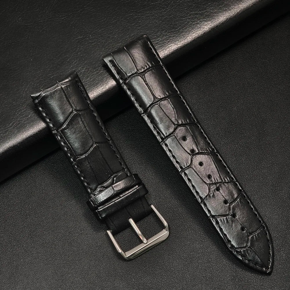 Vintage Lederarmband 20 mm & 22 mm für Samsung Galaxy Watch 4–7 & Xiaomi Redmi Watch – Klassisches Smartwatch-Armband mit Dornschließe