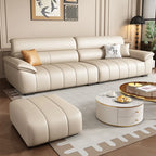 Canapé lounge design en cuir – Italienisches Luxus Wohnzimmersofa aus echtem Leder, moderne et minimaliste