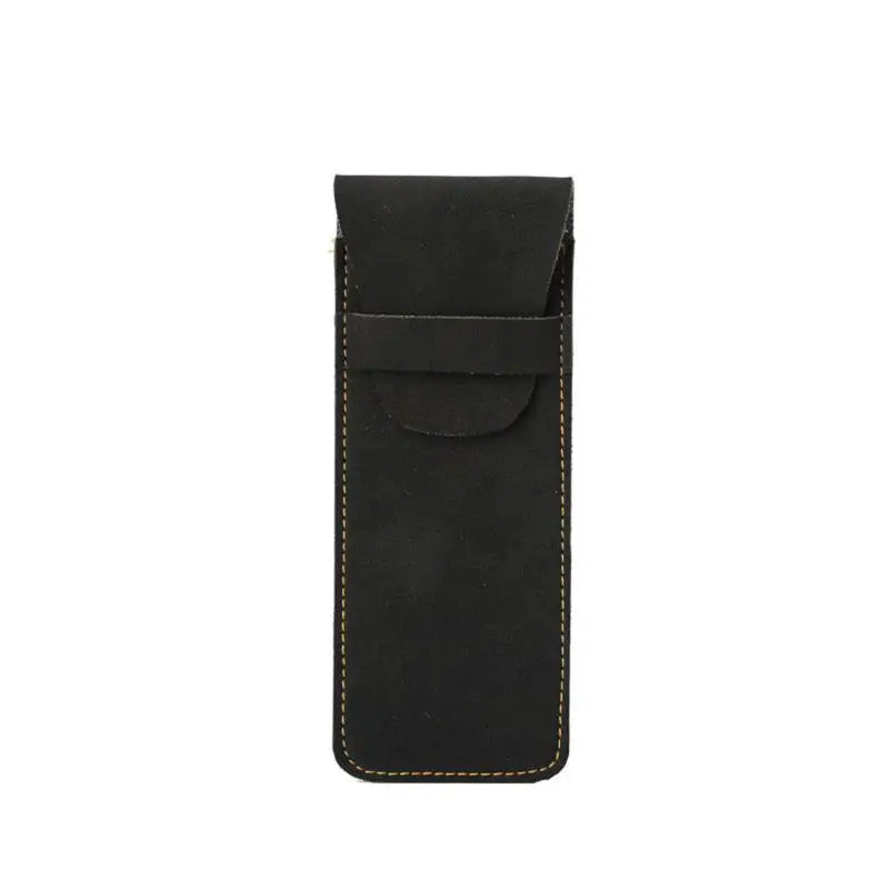 Vintage Leder Optik Stifteetui – Estuche para bolígrafos compacto para escuela, oficina y negocios | Mini Schreibwaren Organizer para mujeres y hombres 