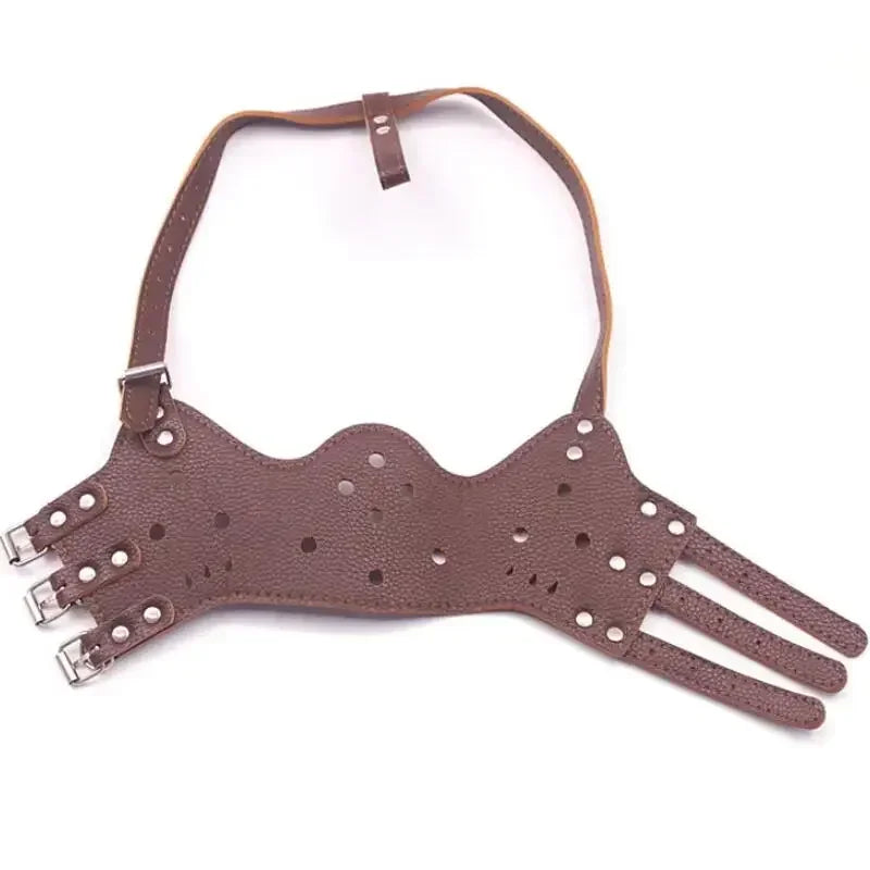 Verstellbarer Hunde Maulkorb aus PU-Leder – Atmungsaktive Anti-Bellen, Beißen & Kauen Hundemaske für Welpen & Hunde (5 Größen)