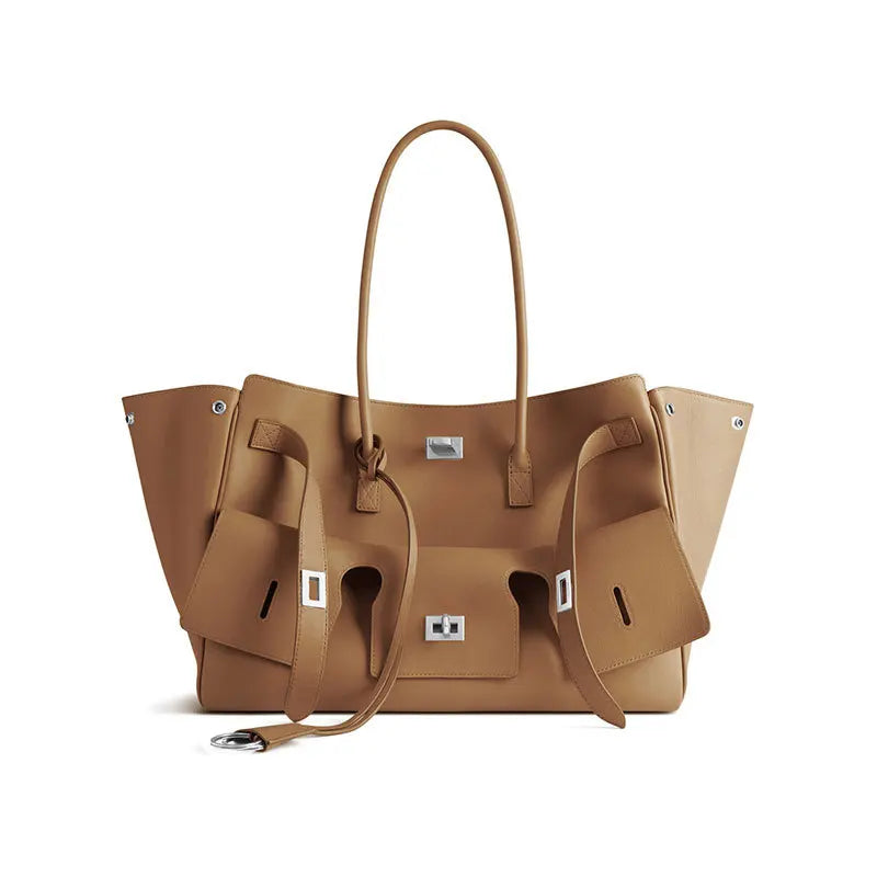 Luxus Wing Bag en cuir – Grand sac fourre-tout avec argent ou or, sac à main tendance pour femme. 