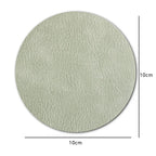 Runder Leder Untersetzer – Rutschfest, hitzeisolierend &amp; wasserdicht im Light-Luxury Design for Büro &amp; Couchtisch 