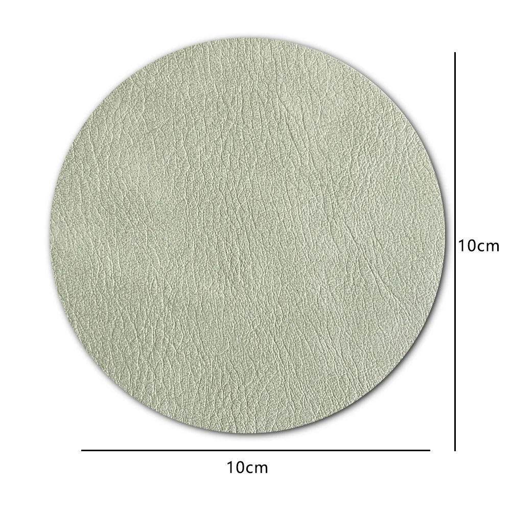 Runder Leder Untersetzer – Rutschfest, hitzeisolierend & wasserdicht im Light-Luxury Design für Büro & Couchtisch