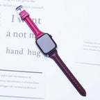 Schmales Lederarmband für Apple Watch – Elegantes Slim Leather Strap für Damen 38–45 mm & Ultra 49 mm mit Metallschließe