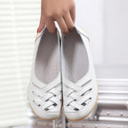 HAJINK Damen Leder Flats – Handgefertigte Loafers, Slip-On Ballerinas aus echtem Rindsleder