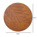 Runder Leder Untersetzer – Rutschfest, hitzeisolierend &amp; wasserdicht im Light-Luxury Design for Büro &amp; Couchtisch 