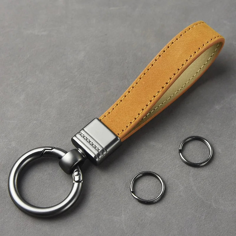 Luxuriöser Schlüsselanhänger aus echtem Leder – Hochwertiger Leder Keychain für Auto & Alltag, edles Business-Geschenk für Damen & Herren