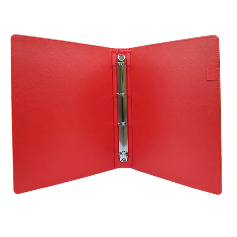 Carpeta de cuero A4 PU con 4 anillos (30 mm) – Gepolsterter, Schwerer &amp; Langlebiger Premium Binder