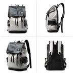 MATE ELAN PU-Leder Laptop-Rucksack – Wasserdicht, Flip-Top, 15,6 Zoll, Casual Reise- & Schulrucksack für Herren & Damen