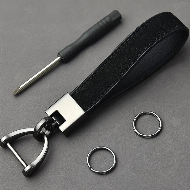 Luxuriöser Schlüsselanhänger aus echtem Leder – Hochwertiger Leder Keychain für Auto & Alltag, edles Business-Geschenk für Damen & Herren