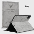 Housse en cuir Premium Deer Head pour iPad Air, iPad Pro et iPad mini – Support de support, protection contre les rayures 