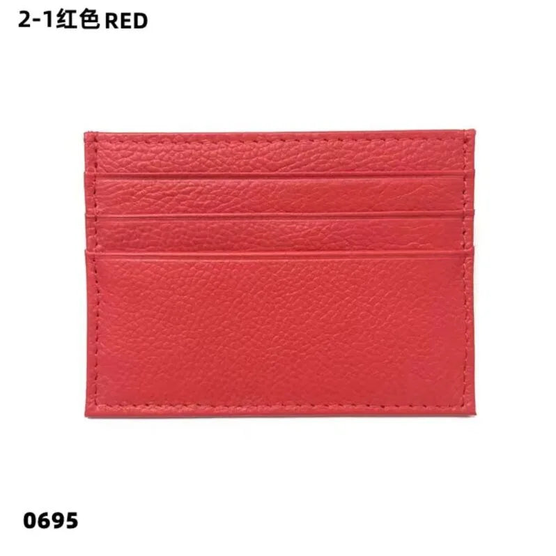 GZGUANDA Personalisierter Leder Kartenhalter – Slim Mini Card Bag aus echtem Rindsleder für Damen & Herren