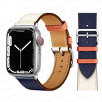 Echtes Lederarmband für Apple Watch – Hochwertiges iWatch Armband 38–49 mm für Series SE, 3–10 & Ultra mit Metallschließe