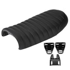 Vintage Café Racer Motorradsitz aus PU Leder – Flacher Retro Sattel para CG125, GN y CB400SS 
