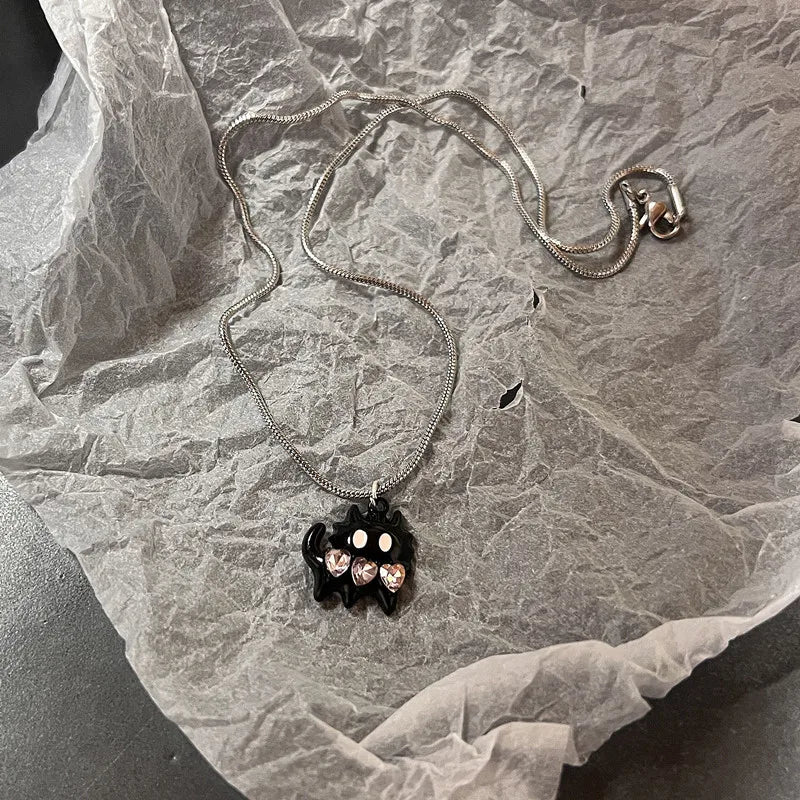 Vintage Lederkette mit Stern-Anhänger – Unisex Halskette im Antique-Silver-Look, Y2K Schmuck für Damen & Herren