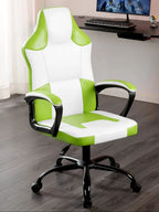Ergonomischer Gaming Chair aus PU-Leder – Höhenverstellbarer Gamer- & Bürostuhl mit hoher Rückenlehne, Drehfunktion & Rollen für Erwachsene & Jugendliche