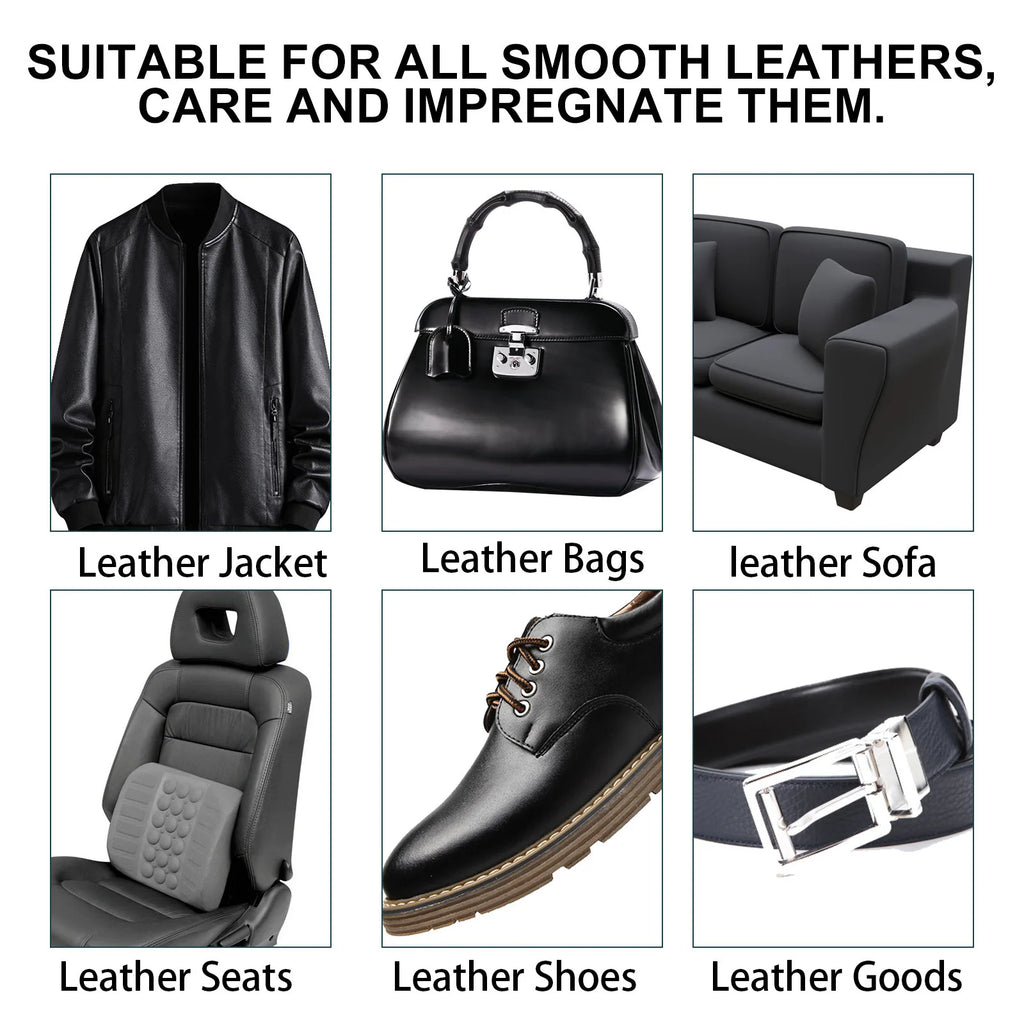 Premium Lederpflege Creme mit Bienenwachs – Reinigungs-, Pflege- &amp; Schutzwachs für Möbel, Autositze, Schuhe &amp; Taschen 